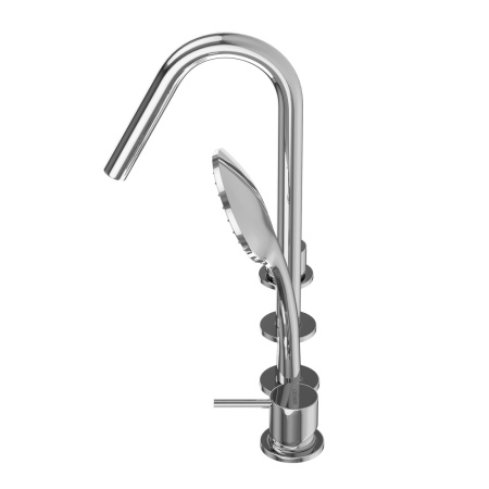 Смеситель CEZARES LEAF LEAF-BVDM4-L-01 серебристый