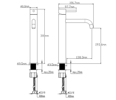 Смеситель для раковины NT Bagno NT4211Н Silio H для раковины