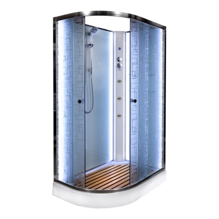 Душевая кабина DTO EM 1512 R N LED с гидромассажем 120х80