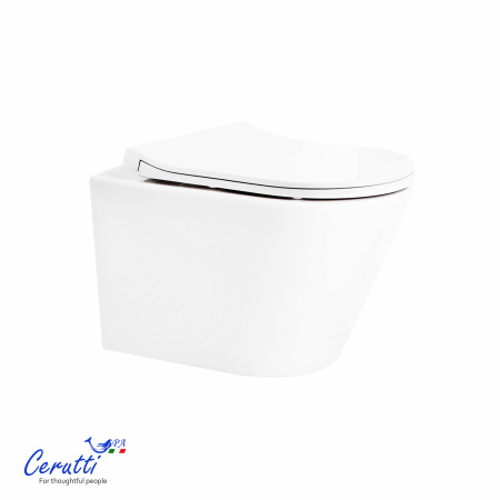 Унитаз Ceruttispa ИРЕНЕО (IRENEO) Aria Tornado CT12148 безободковый (490х340х360)