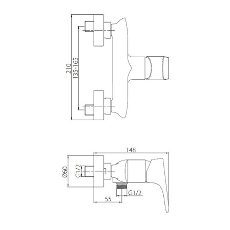 Смеситель для душа Damixa Palace Grand 462000000 Хром
