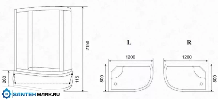 Душевая кабина Parly CM120L