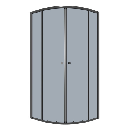 Душевой уголок Niagara Eco NG-1003-14T (80х80х190) четверть круга,раздвижное,черный,стекло тонированное,1 место, без поддона в комплекте