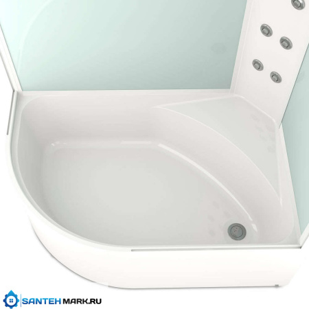 Душевая кабина Domani-Spa Delight 128 high R  черные стенки прозрачные стекла поддон отдельно Душевая кабина Domani-Spa Delight 128 high R  черные стенки прозрачные стекла поддон отдельно