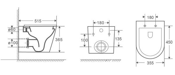 Унитаз с инсталляцией WeltWasser AMBERG 497 + SALZBACH 043 MT-BL + AMBERG RD-WT