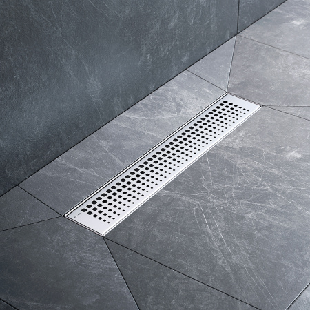 Трап для душа Am.Pm MasterFlow 40 W01SC-P11-040-01SB с решеткой Хром матовый Cut Gradient