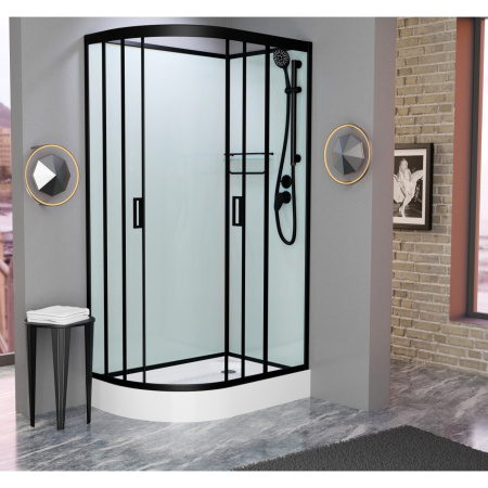 Душевая кабина Frank F411R Black 110x80 без крыши Душевая кабина Frank F411R Black 110x80 без крыши