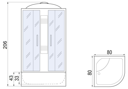 Душевая кабина River Nara 80/43 MT