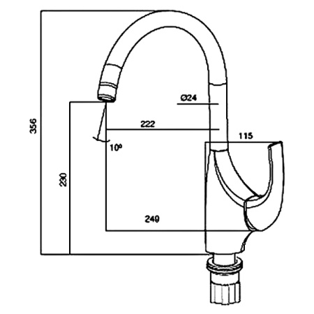 Смеситель для кухонной мойки AM.PM Move  F7M07164 Хром