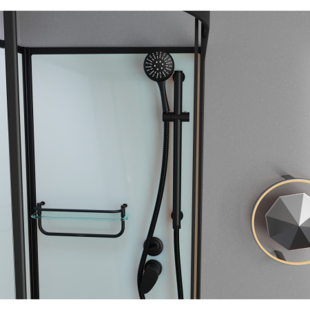 Душевая кабина Frank F411R Black 110x80 без крыши Душевая кабина Frank F411R Black 110x80 без крыши