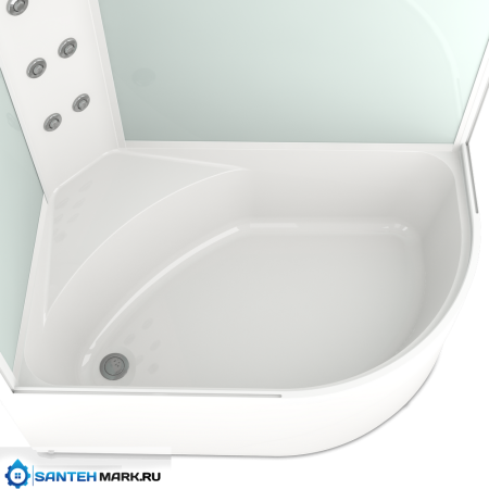 Душевая кабина Domani-Spa Delight 128 high L с гидромассажем черные стенки матовые стекла Душевая кабина Domani-Spa Delight 128 high L с гидромассажем черные стенки матовые стекла