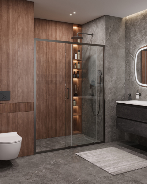 Душевая дверь в нишу CEZARES MOLVENO-BF-1-150-C-GM-IV