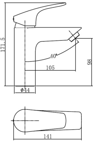 Смеситель Aquanet Static Black AF330-10B