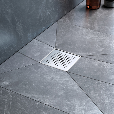 Трап для душа Am.Pm MasterFlow 10 W01BD-P11-010-01SB с решеткой Хром матовый Cut Gradient