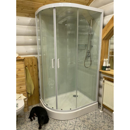 Душевая кабина Frank F418L White 100x80 без крыши Душевая кабина Frank F418L White 100x80 без крыши