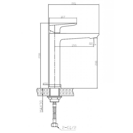 Смеситель для раковины BelBagno Ancona ANCONA-LMC-CRM Хром
