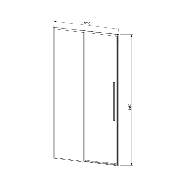 Душевая дверь в нишу Vincea Slim-N VDS-4SN120CL, 1200, хром, стекло прозрачное