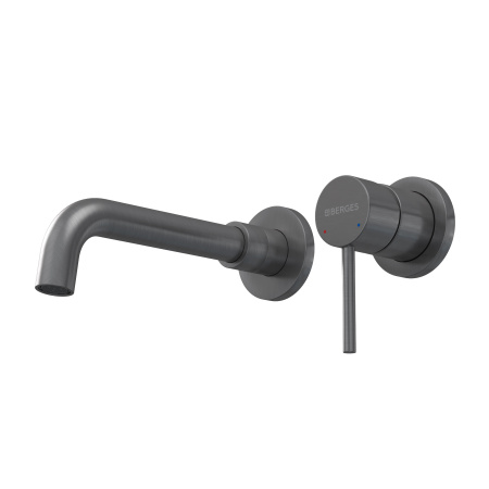 Смеситель Berges VENTAS R скрытого монтажа, раздельный, оружейная сталь