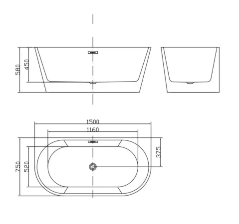 Ванна SanDav Oasis OS-180-85 НК