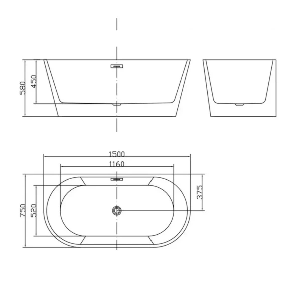 Ванна SanDav Oasis OS-180-85 НК