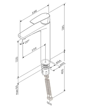 Смеситель для раковины AM.PM Gem F90A92022 Черный матовый Смеситель для раковины AM.PM Gem F90A92022 Черный матовый
