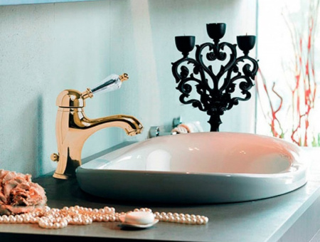 Смеситель Cezares Vintage VINTAGE-LSM1-03/24-Sw с донным клапаном