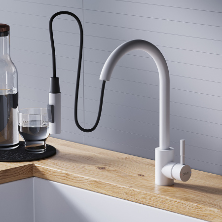 Смеситель для кухонной мойки Dorff Logic D3007533 Белый