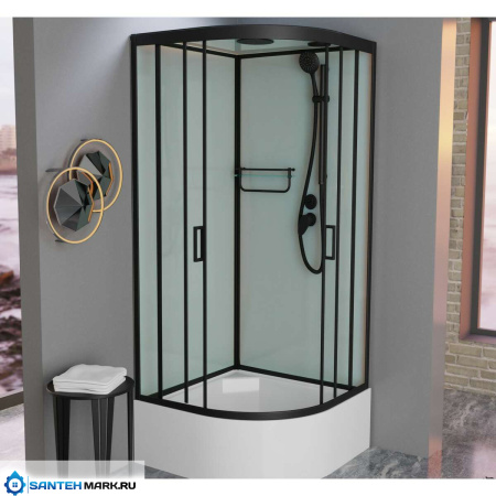 Душевая кабина Frank F400/2 Black 100x100