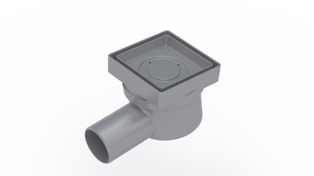 Трап для душа BERGES водосток напольный Trend Keramik 100*100 под керамическую плитку, D50 боковой