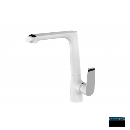 Смеситель для кухонной мойки WeltWasser WW MX Bonn 306 WT цвет хром-белый