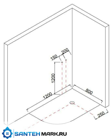 Душевая кабина Taliente 120x80 см, прозрачное стекло грейс, профиль матовый хром