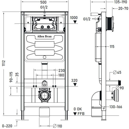 Инсталляция Allen Brau Pneumatic 9.11100.20