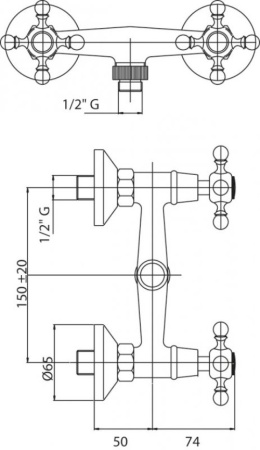 Смеситель Cezares Golf GOLF-D-02-Bi