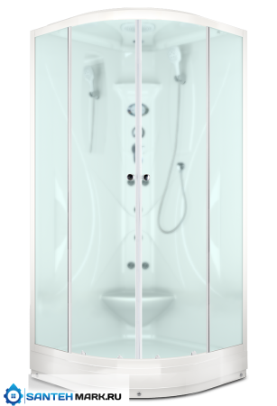Душевая кабина Domani-Spa Elegance 90х90 с гидромассажем матовые стекла Душевая кабина Domani-Spa Elegance 90х90 с гидромассажем матовые стекла