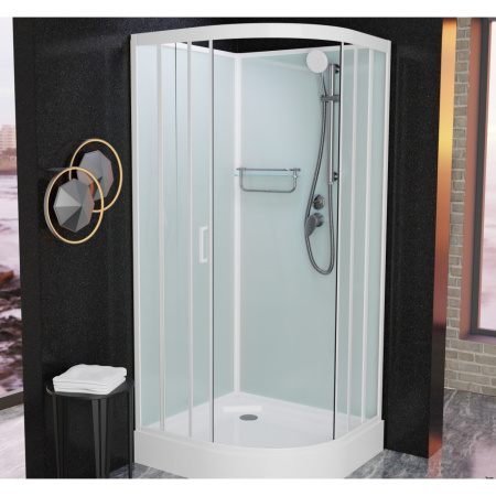 Душевая кабина Frank F408 White 80x80 без крыши