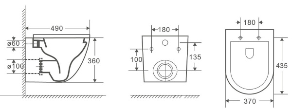 Унитаз с инсталляцией WeltWasser MARBERG 507 + MERZBACH 043 GL-BL + MAR 507 SE GL-WT
