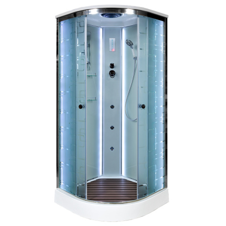 Душевая кабина DTO EM 1590 LED с гидромассажем 90х90
