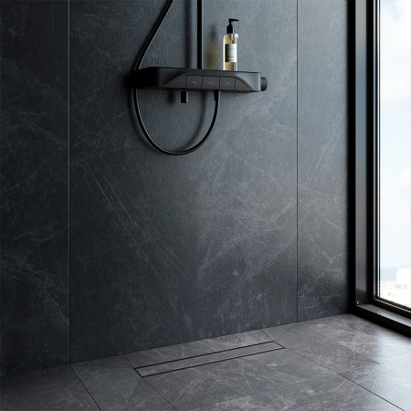 Трап для душа Am.Pm PrimeFlow 50 W02SC-U11-050-04BM с Черной матовой решеткой / под плитку Tile