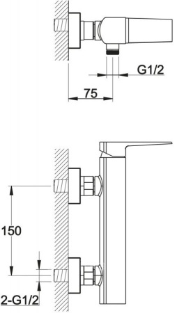 Смеситель для душа BelBagno Arlie ARL-ESDM-CRM