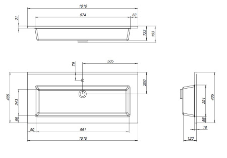 Раковина Aquanet Текла 100 Раковина Aquanet Текла 100