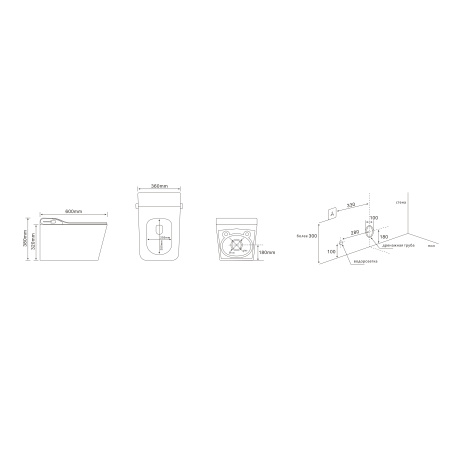 Унитаз Grossman Smart GR-5701 (600х360х380) белый,1 место