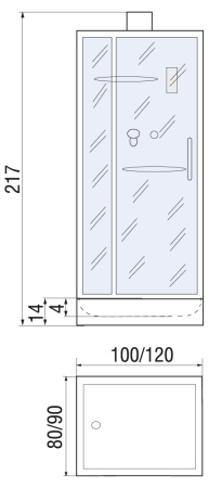 Душевая кабина River Tana 100/80