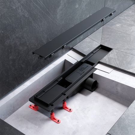 Трап для душа Am.Pm PrimeFlow 50 W02SC-U11-050-04BM с Черной матовой решеткой / под плитку Tile