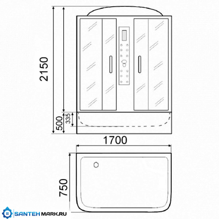 Душевая кабина Parly CN170
