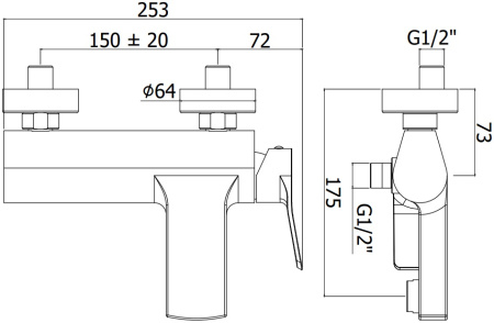 Смеситель Paffoni Tilt TI022NO