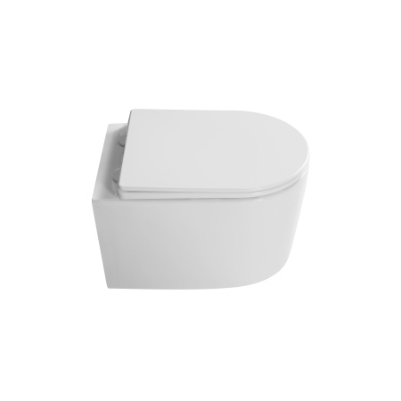 Унитаз Grossman Thin Rim GR-5602S (520х365х345) тонкий ободок,белый с тонкой крышкой,микролифт,1 место