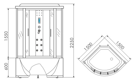 Душевая кабина ERLIT ER 4350T-EXC3
