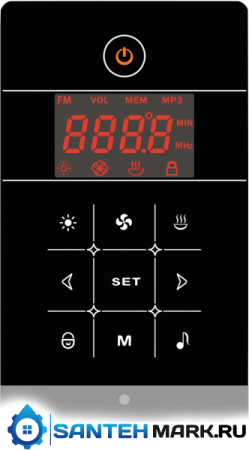 Душевая кабина Frank F-652 Blaсk с баней 150x150