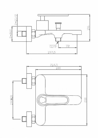 Смеситель для ванны Cezares Momento MOMENTO-VD-01 Хром