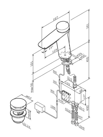 Смеситель для раковины AM.PM Inspire 2.0 TouchReel F50A82400 Хром